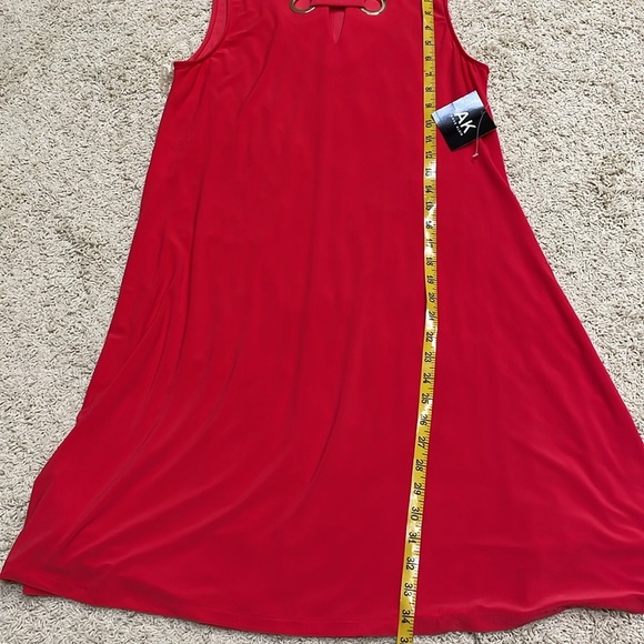 NWT Anne Klein Sleeveless A-Line Shift Dress Cherry Tomato Red Size Small - Picture 6 of 9
